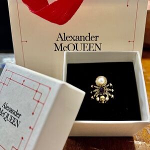 Alexander McQueen Spider Brass Ring 86/15 New with Original Receipt